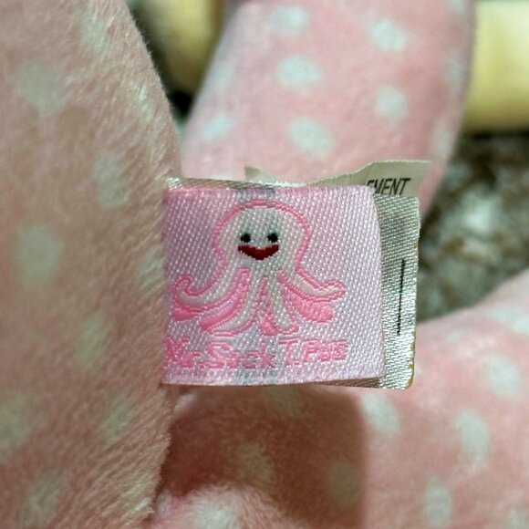 Baby Aspen Mrs Sock T Pus Plush Octopus Lovey Stuffed Animal Rattle 6" NO Socks - Picture 7 of 8